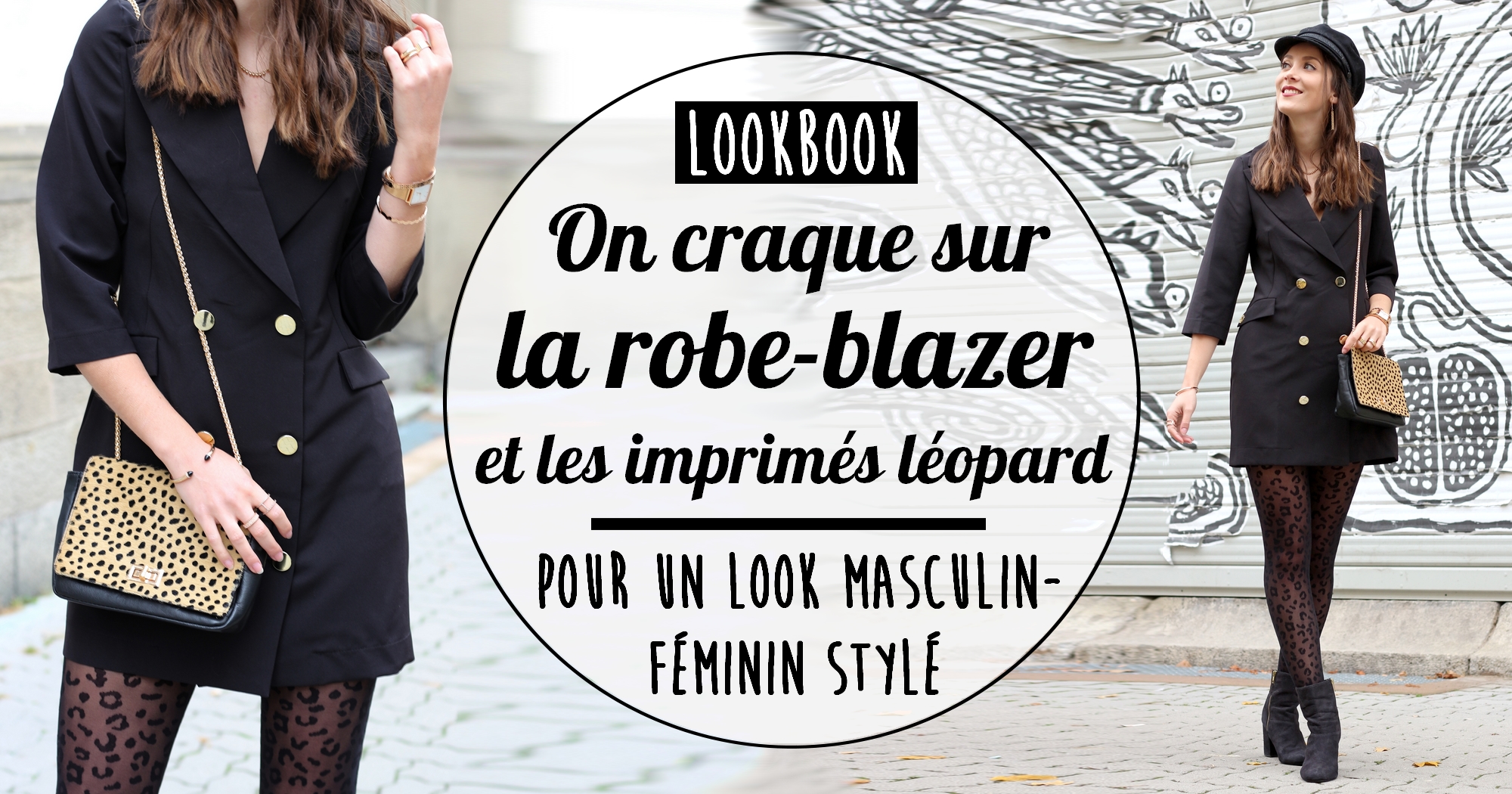 Look masculin féminin : la robe blazer et l’imprimé léopard