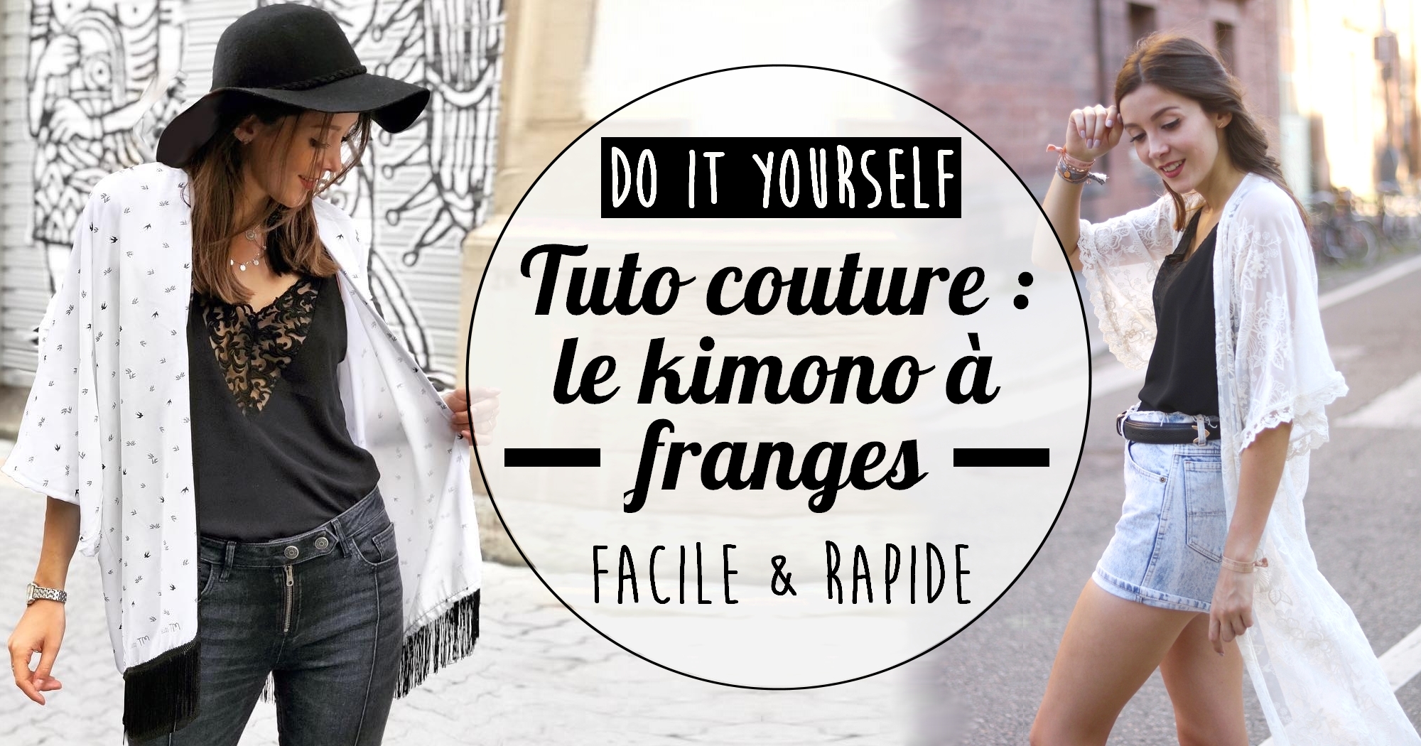 DIY couture : tuto facile et rapide pour coudre son kimono à franges