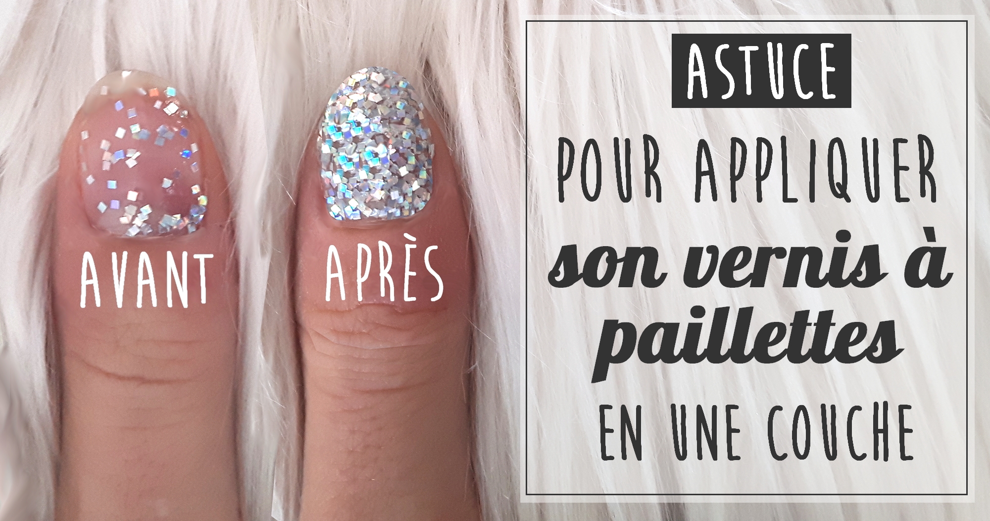 L’astuce pour appliquer du vernis pailleté en une couche