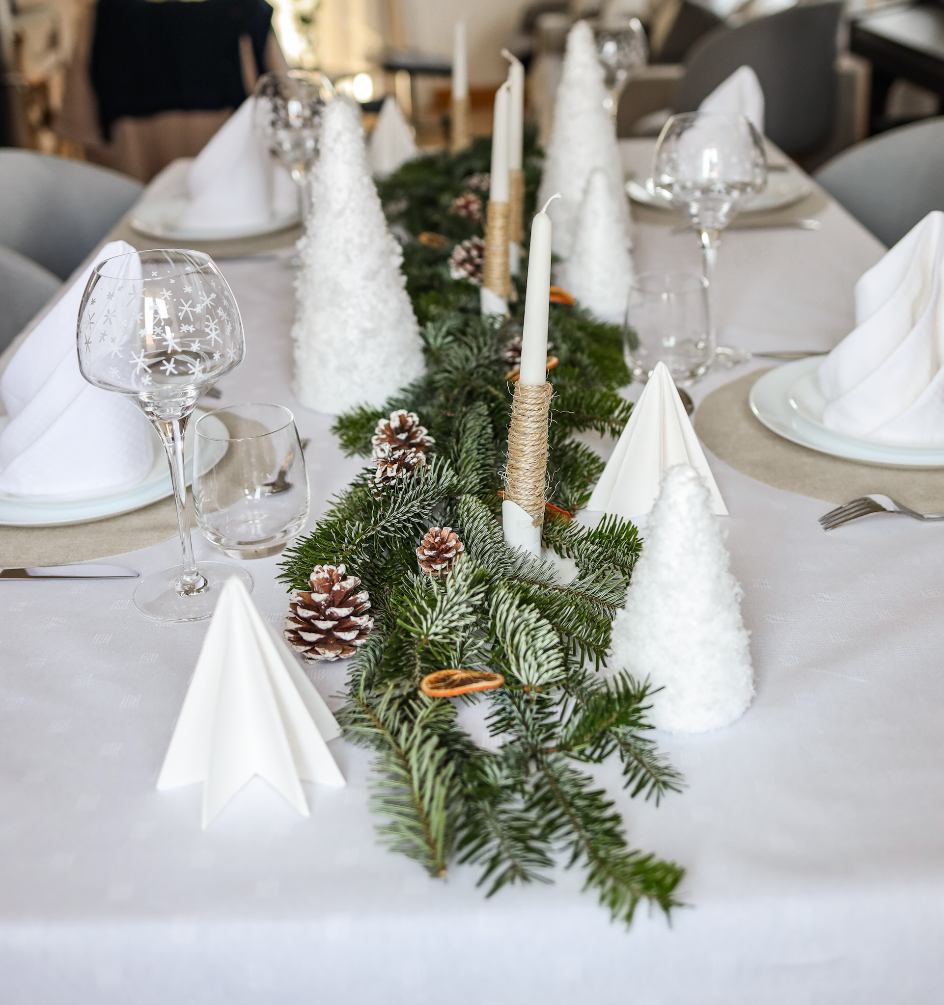 Lot De 24 Décorations De Table Noël – Sets De Table, Porte-Couverts Et Sous-Verres En Feutre – Motifs Sapin, Flocon, Renne