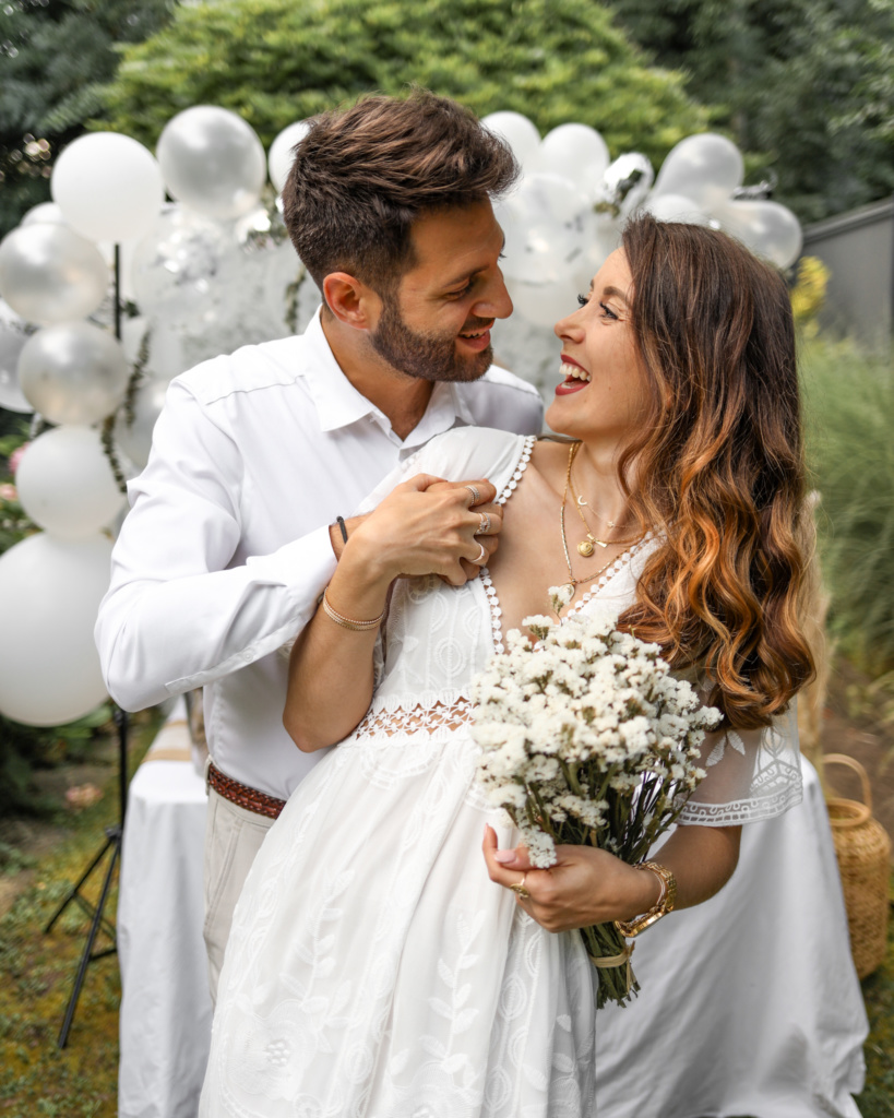 Shooting photo couple mariage ou fête de PACS