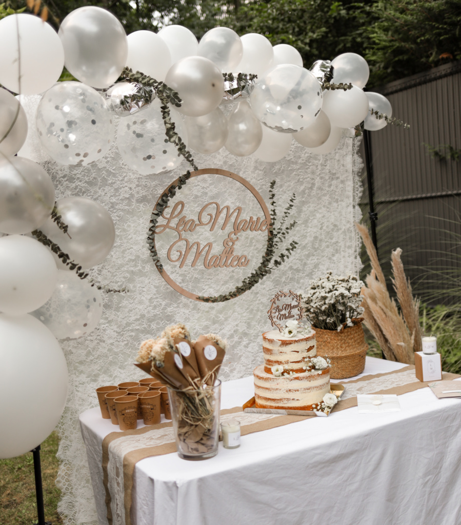 Décoration arche ballons mariage ou fête de PACS