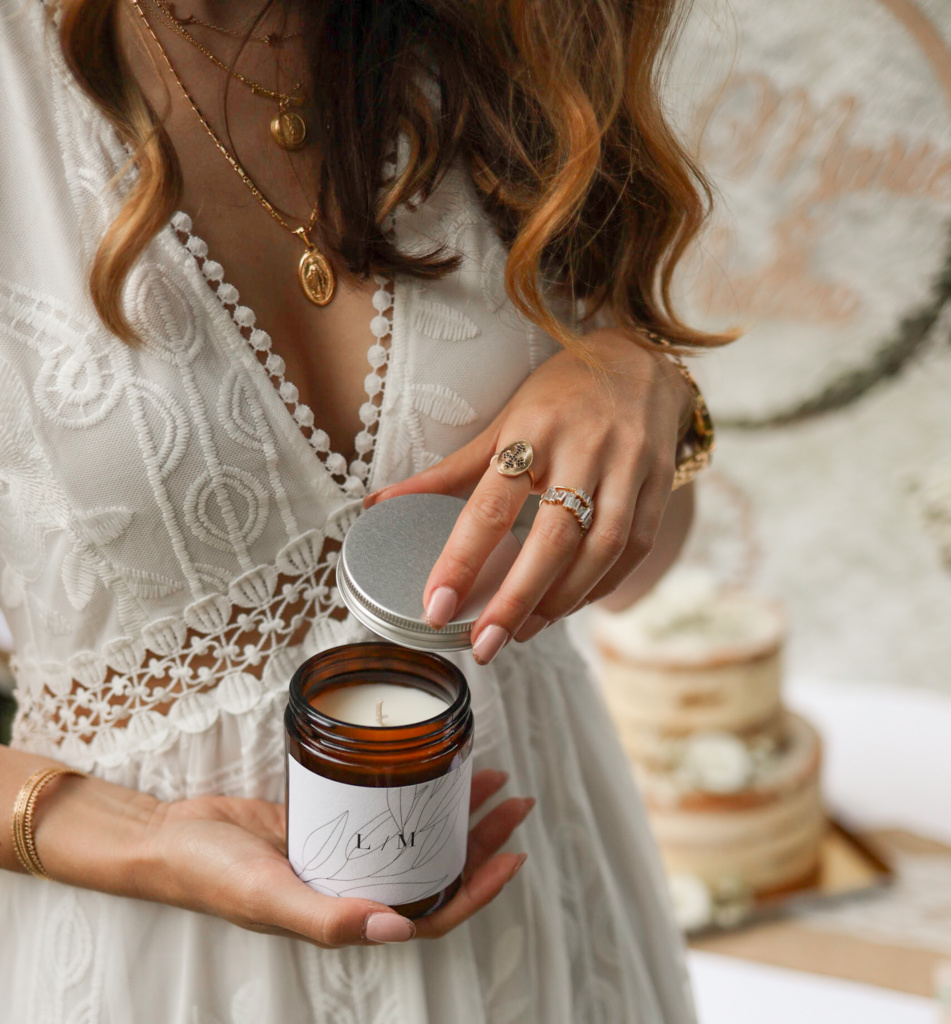 Bougie personnalisée pour son mariage 