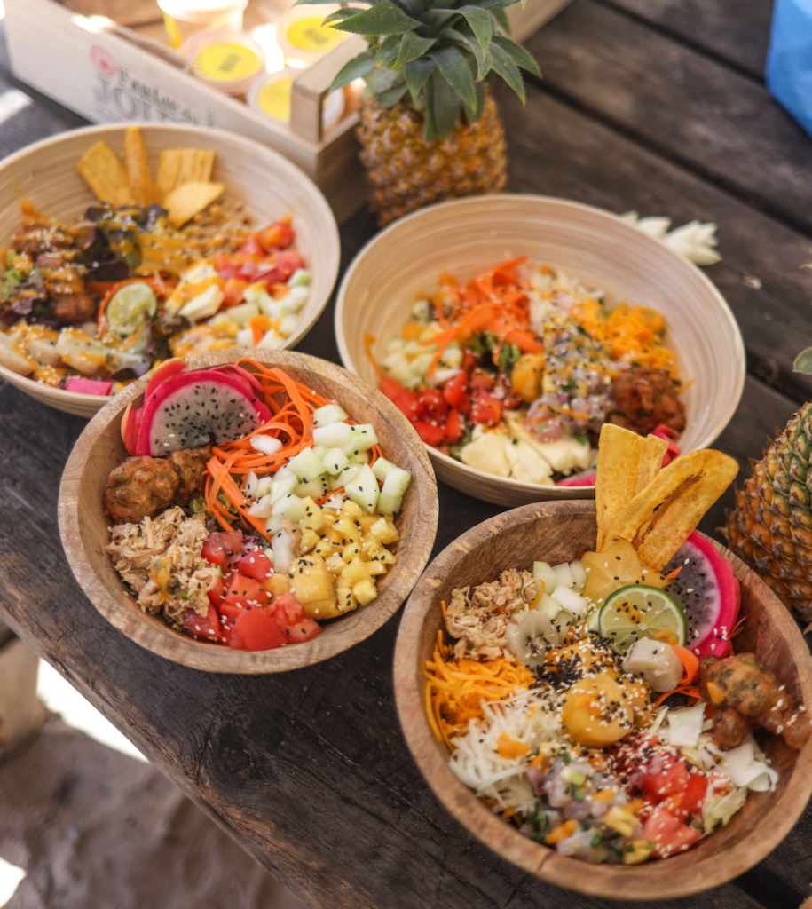 posé bol guadeloupéen, cours de cuisine sur la plage avec so sweet